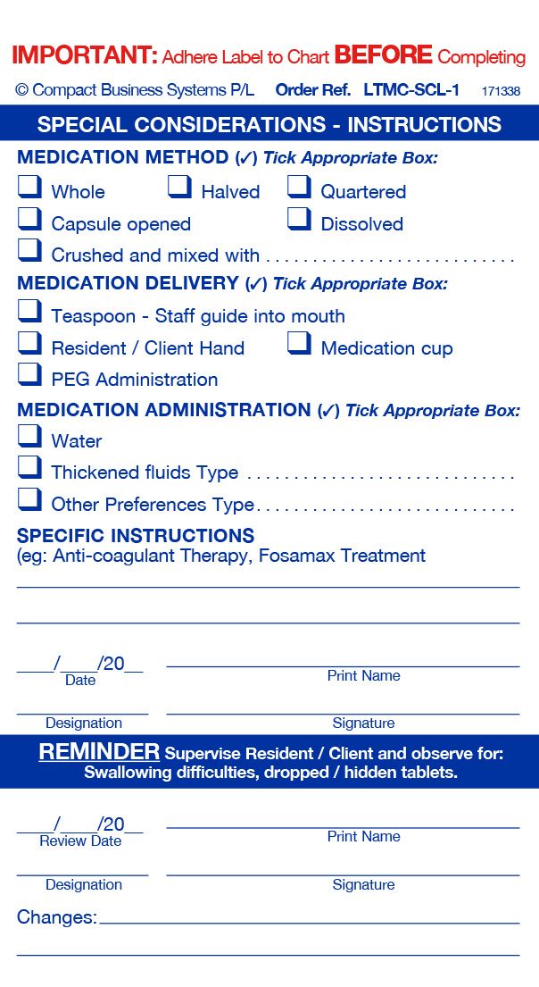 Special Considerations Label Care Solutions Compact Business