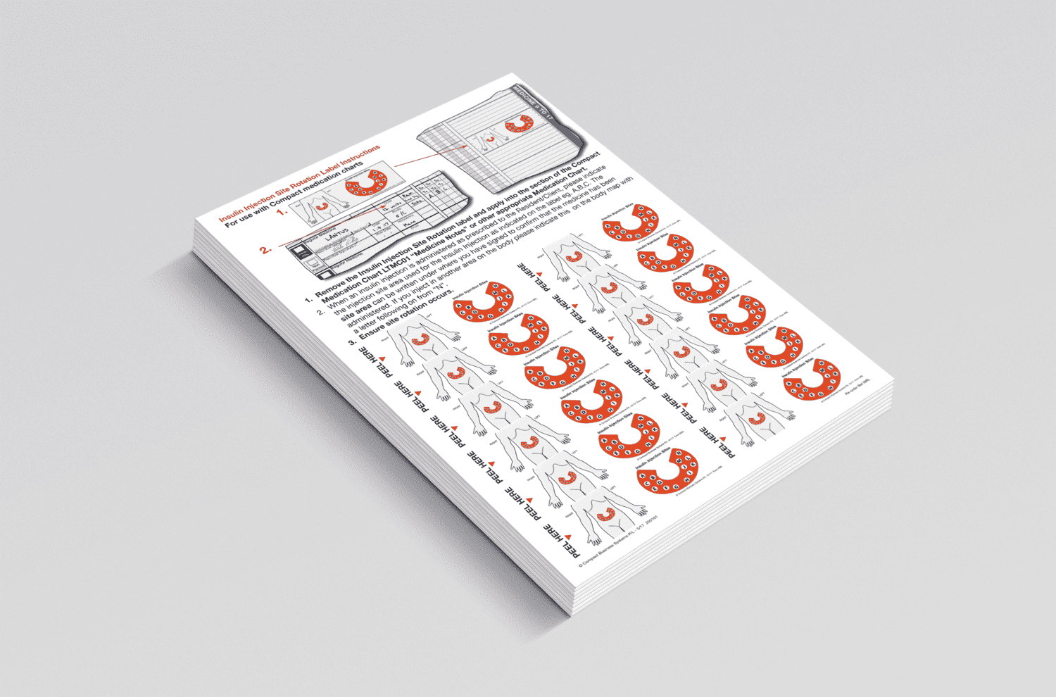 Insulin Injection Site Rotation Label Shop Compact Business Systems