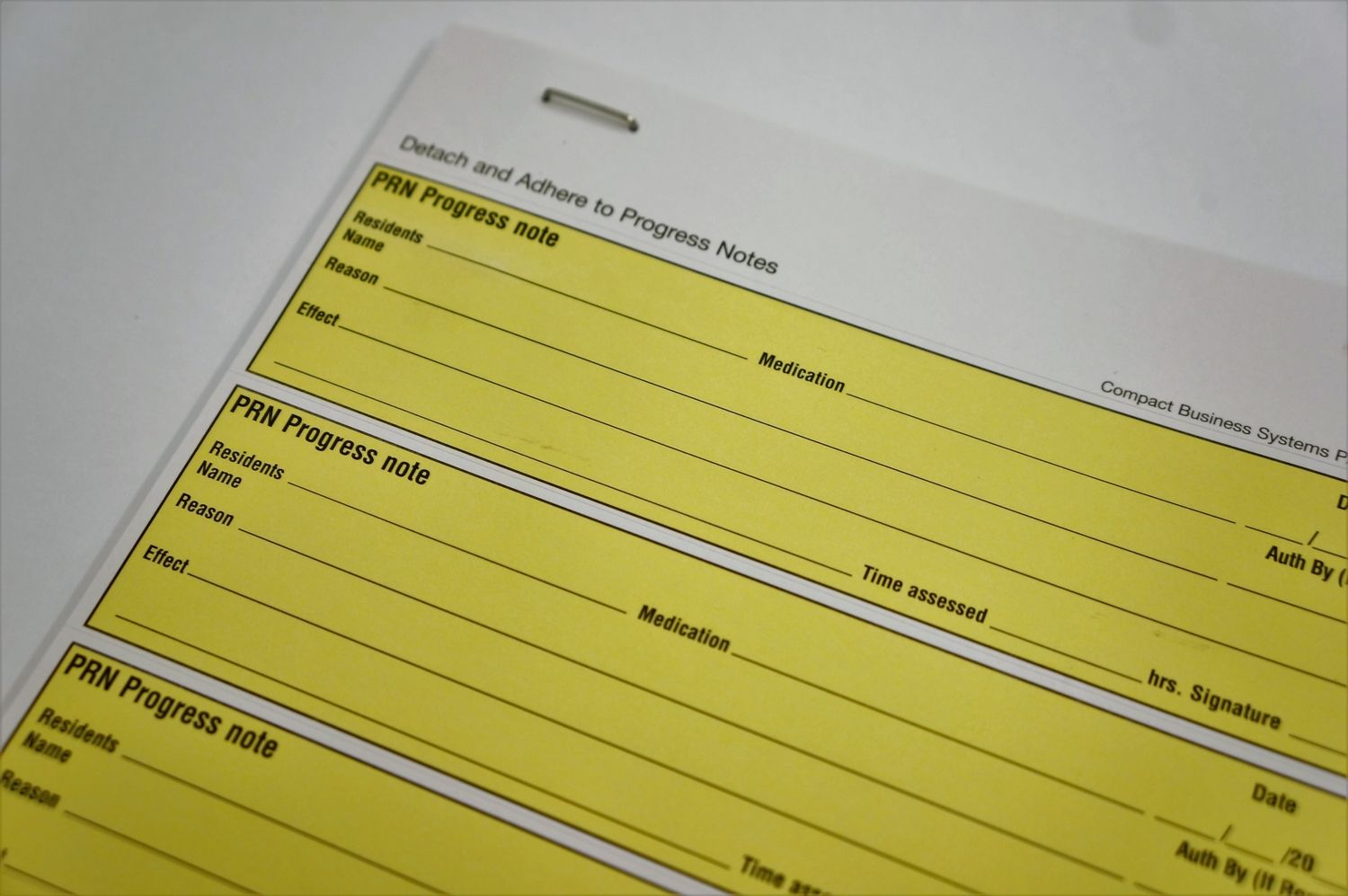 PRN Medication Recording and Shop Compact Business Systems