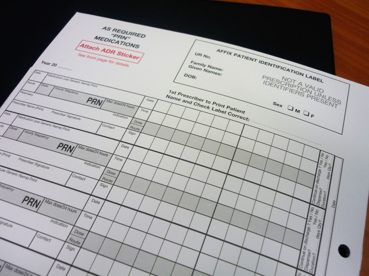 National Inpatient Medication Chart