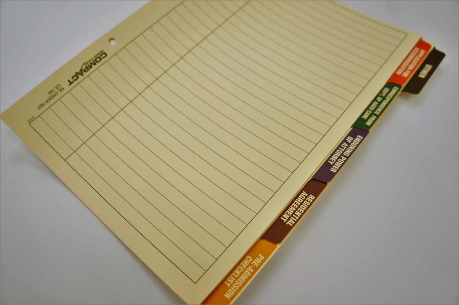 Aged Care Management Tab Dividers Shop Compact Business Systems