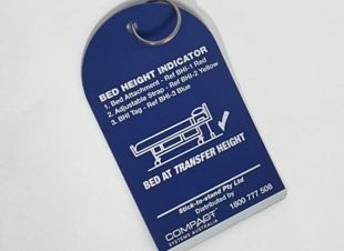 Bed Height Indicator Tag Blue