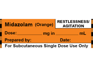 Midazolam (Orange) Restlessness Agitation