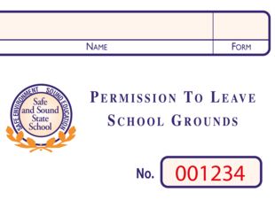 Personalised Permission to Leave the School Grounds
