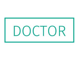Rubber Stamp "Doctor" Green Ink