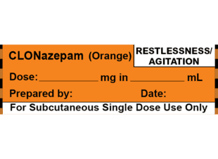 CLONasepam (Orange) Restlessness/Agitation