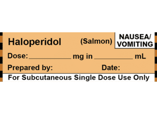 Haloperidol (Salmon) Nausea/Vomiting