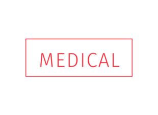 Rubber Stamp "Medical" Red Ink