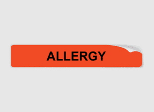 Allergy Prompt Label