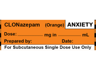 CLONazepam (Orange) Anxiety