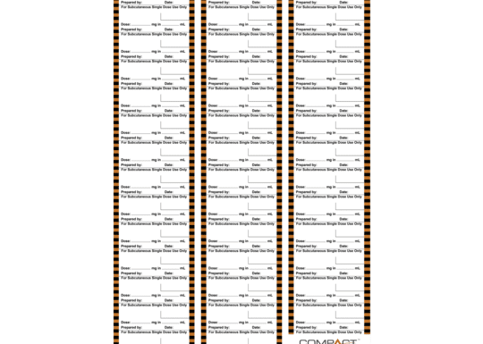 Blank Syringe Label - Shop | Compact Business Systems Australia